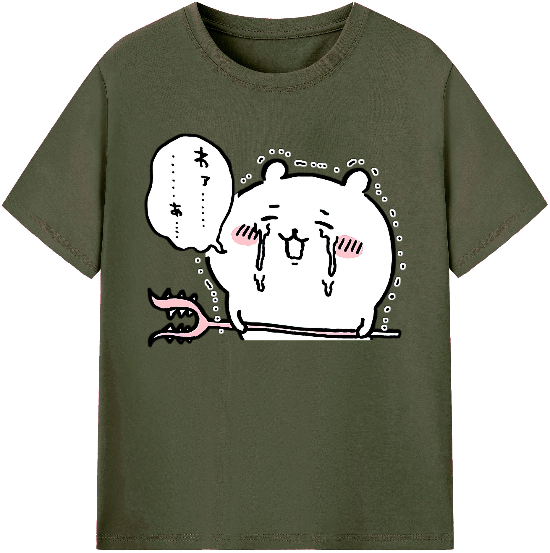 （画像用） ちいかわ ちいかわ Chii-kawa chiikawa 綿100％ メンズ半袖Tシャツ｜肌触りやわらか＆通気性